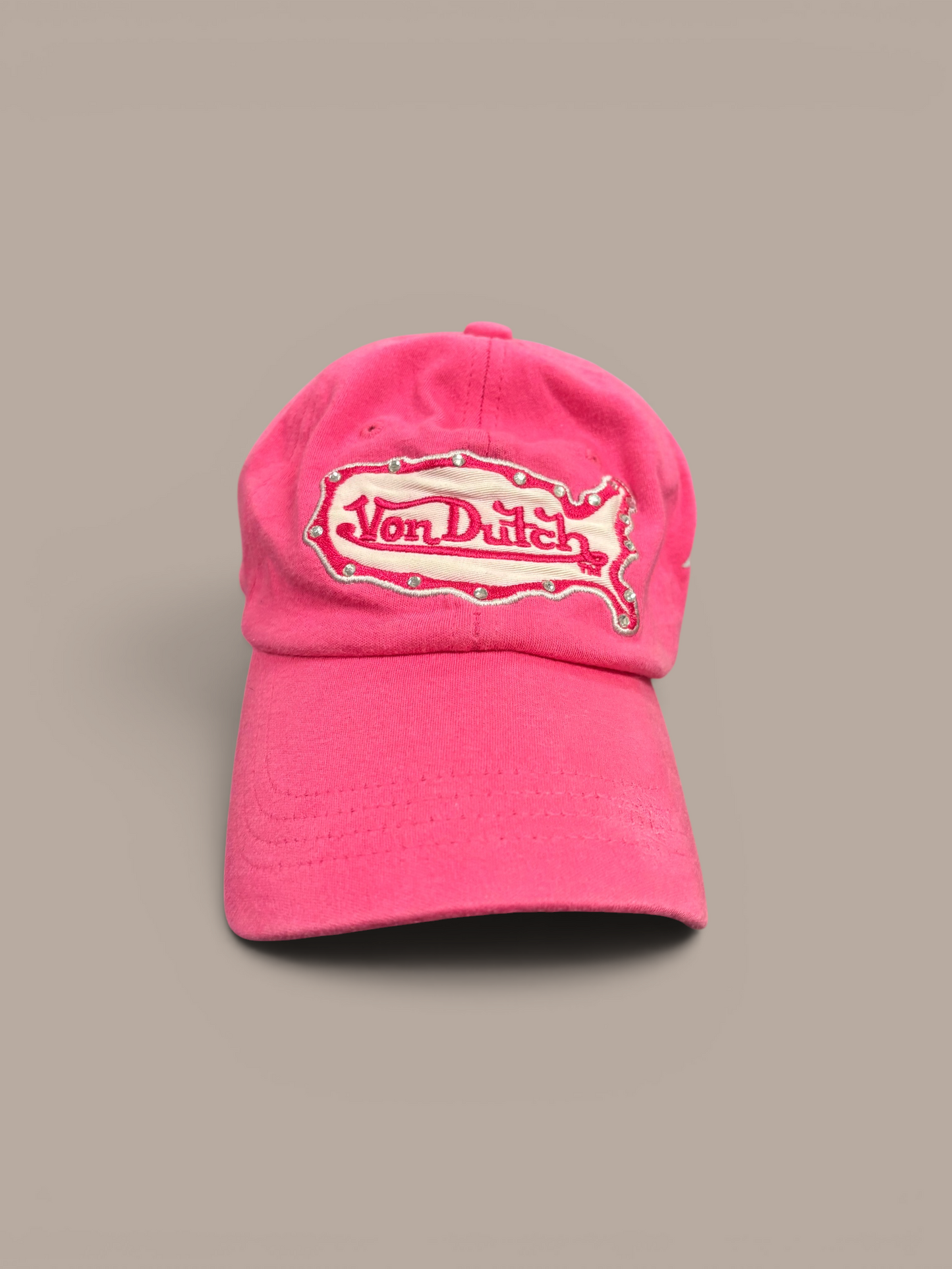 von dutch pink cap with logo on side