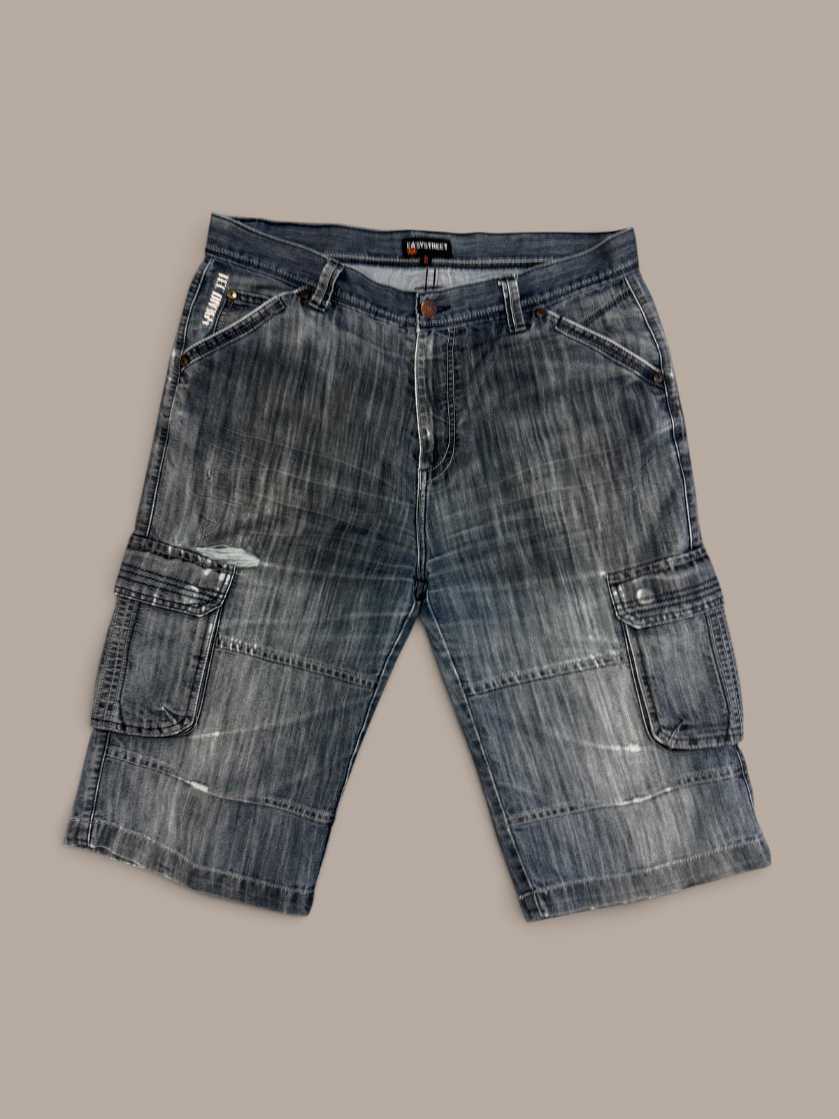easy street mens denim cargo jorts