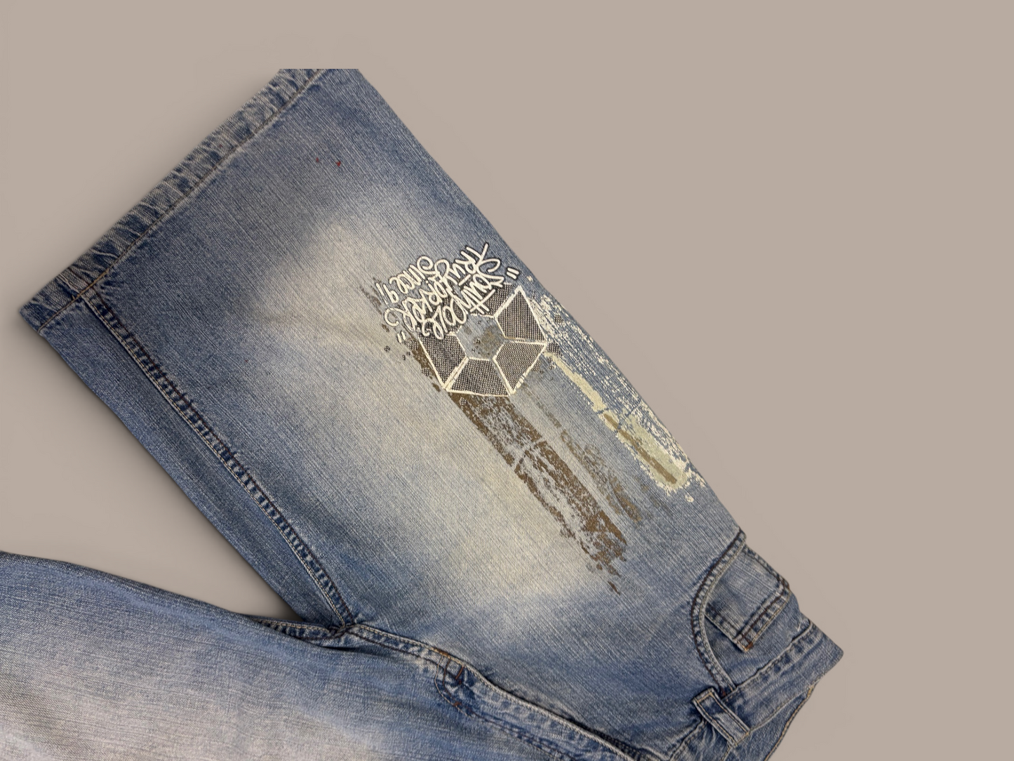 south pole vintage mens light wash graphic jorts