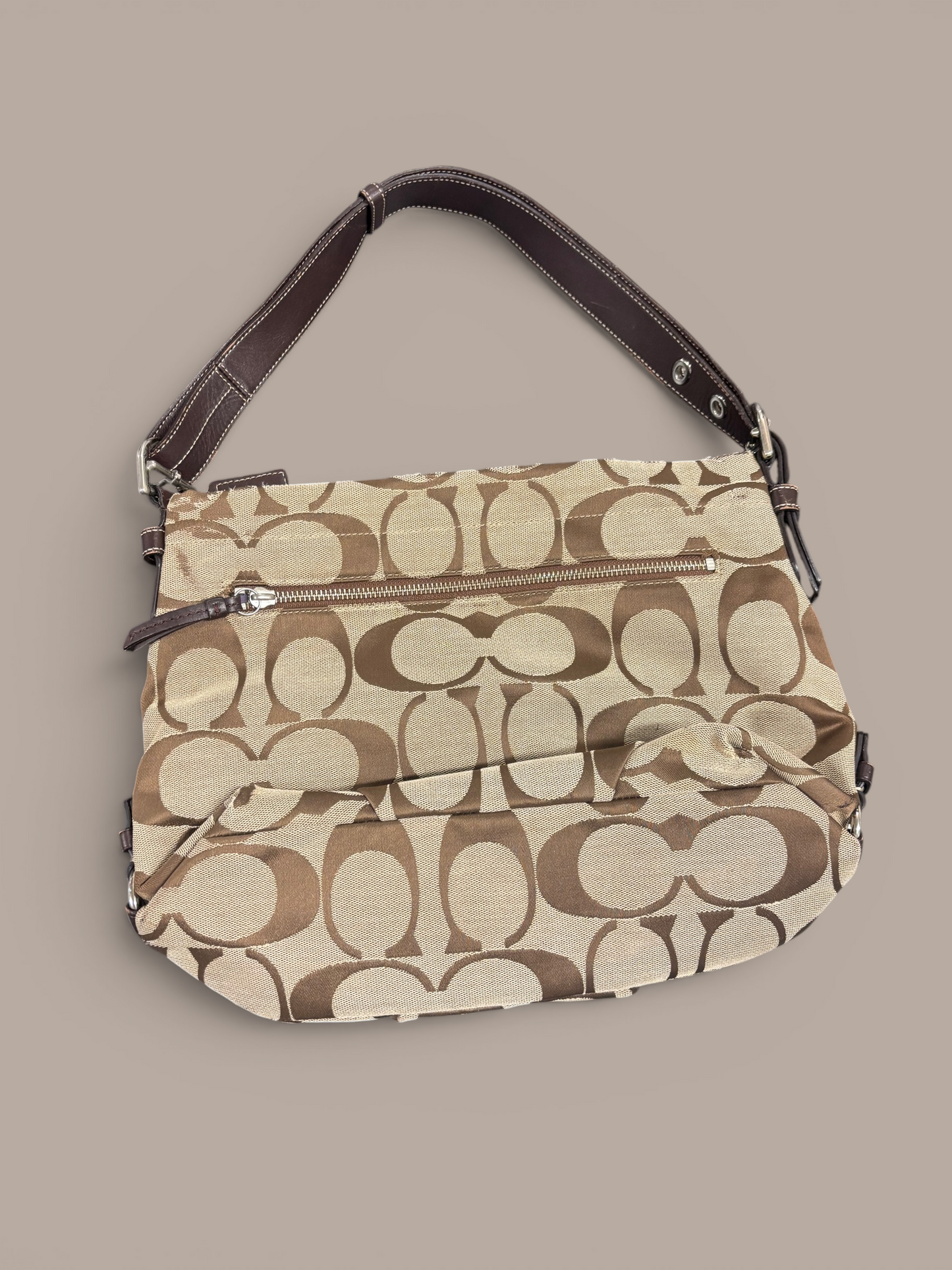 brown shoulder coach bag