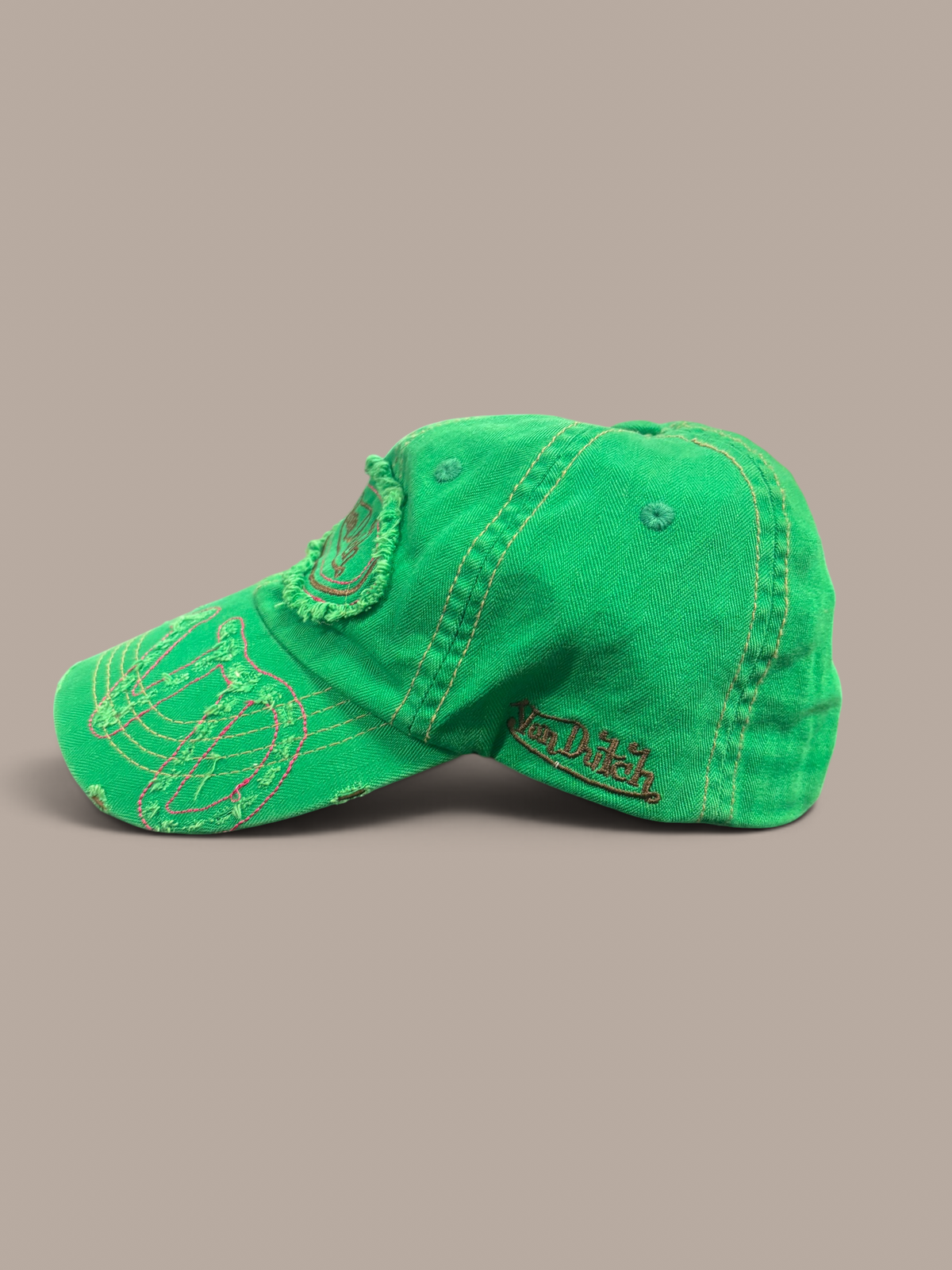 von dutch cap green with brown detailing