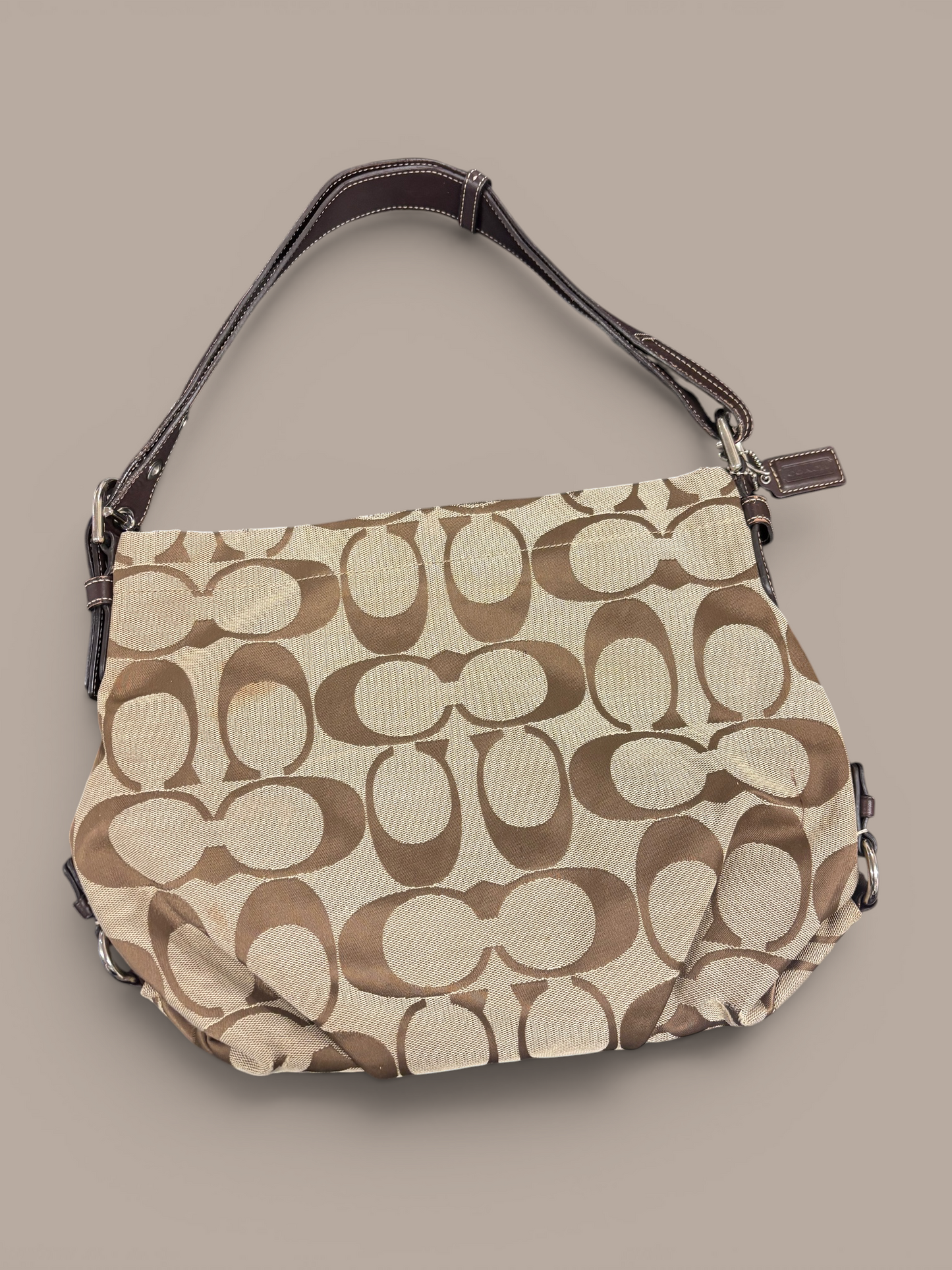 brown shoulder coach bag