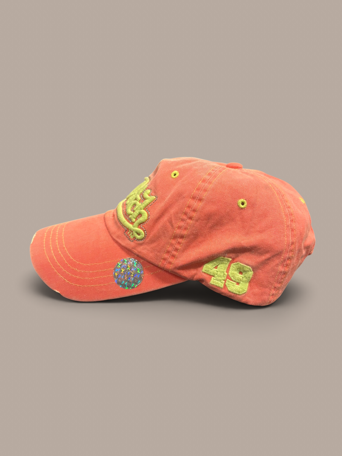 von dutch cap coral orange with yellow detailing