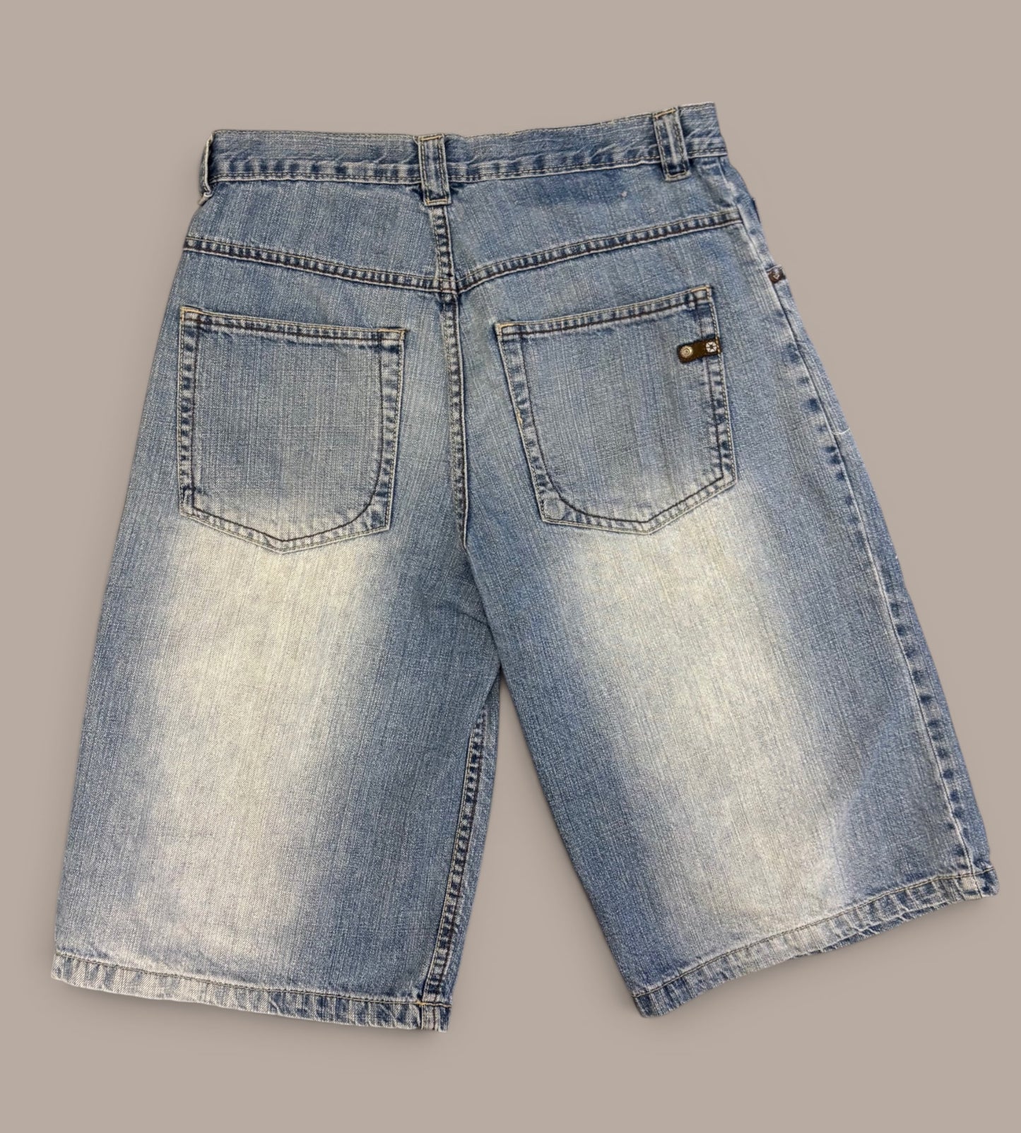 south pole vintage mens light wash graphic jorts