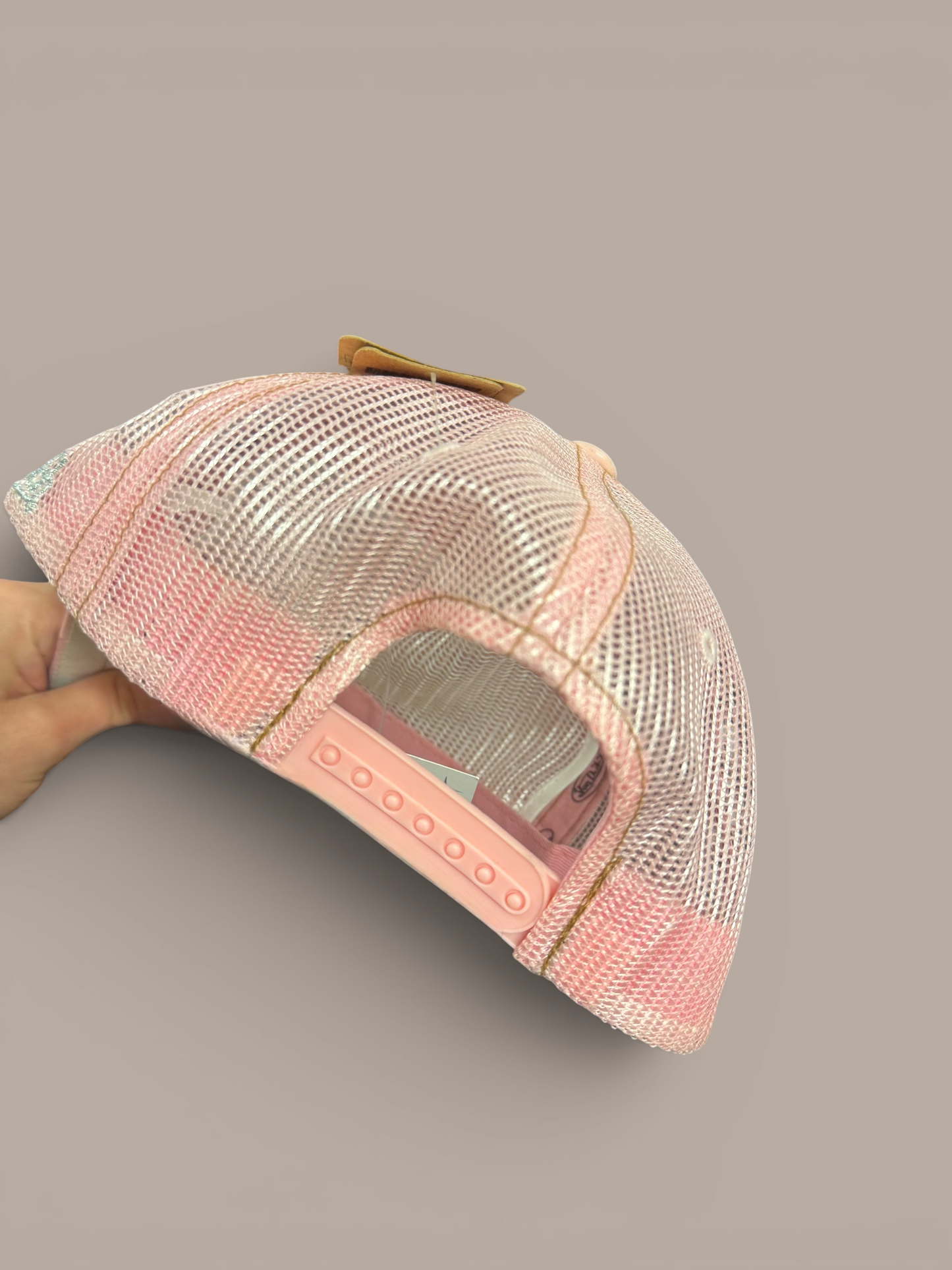 deadstock pink von dutch hat, trucker style