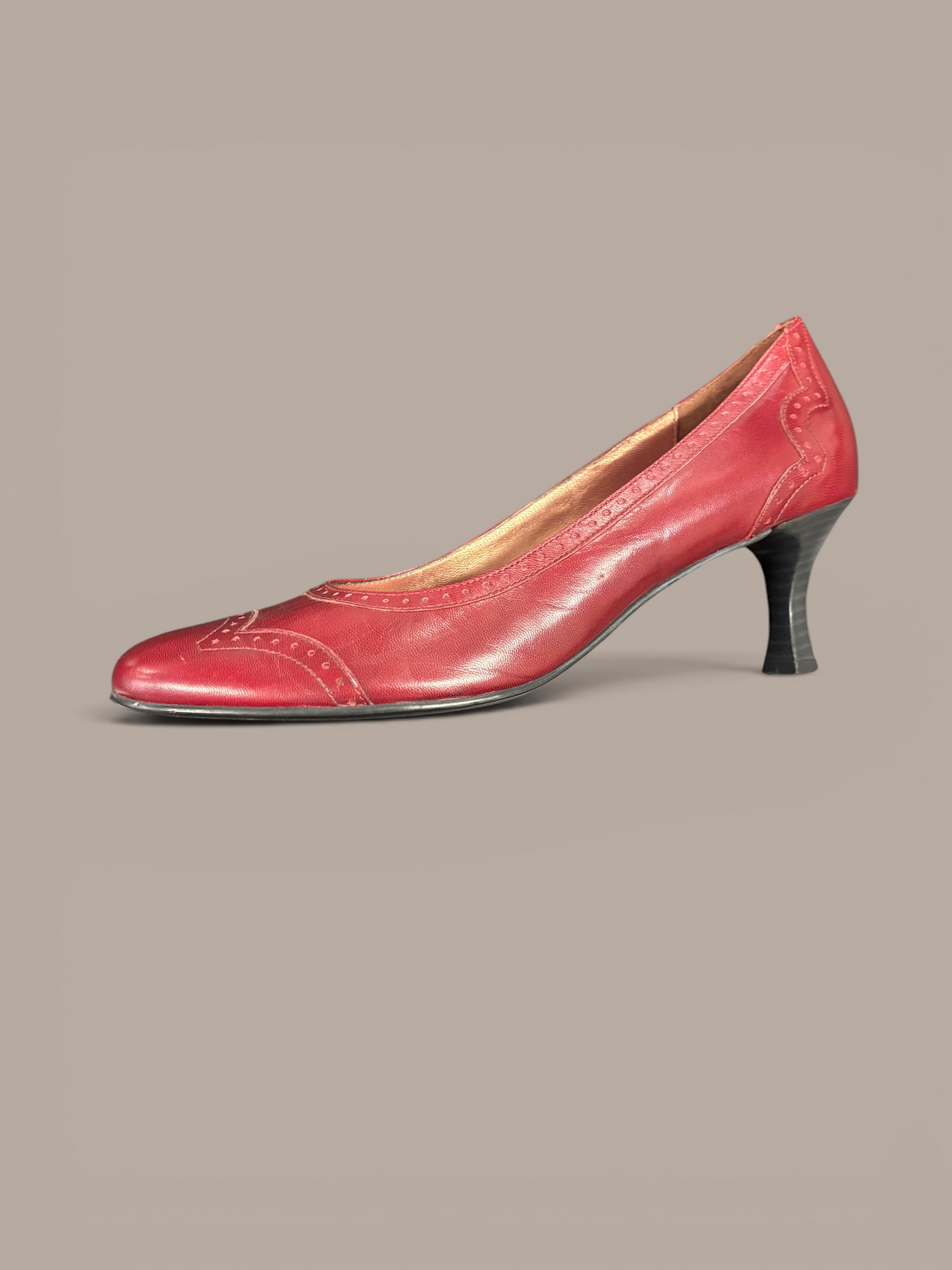 hogl red leather heels