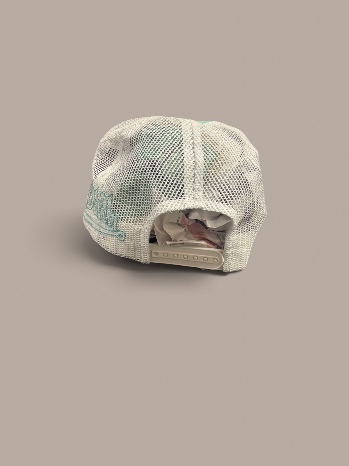von dutch cap teal with white detailing.