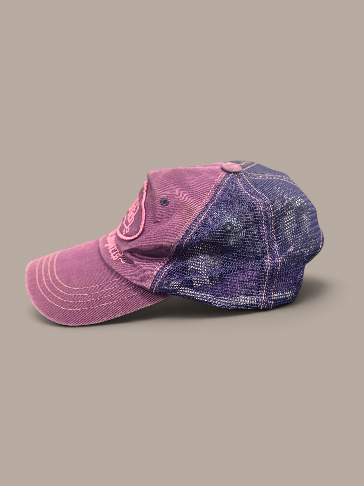 von dutch cap purple and pink detailing.