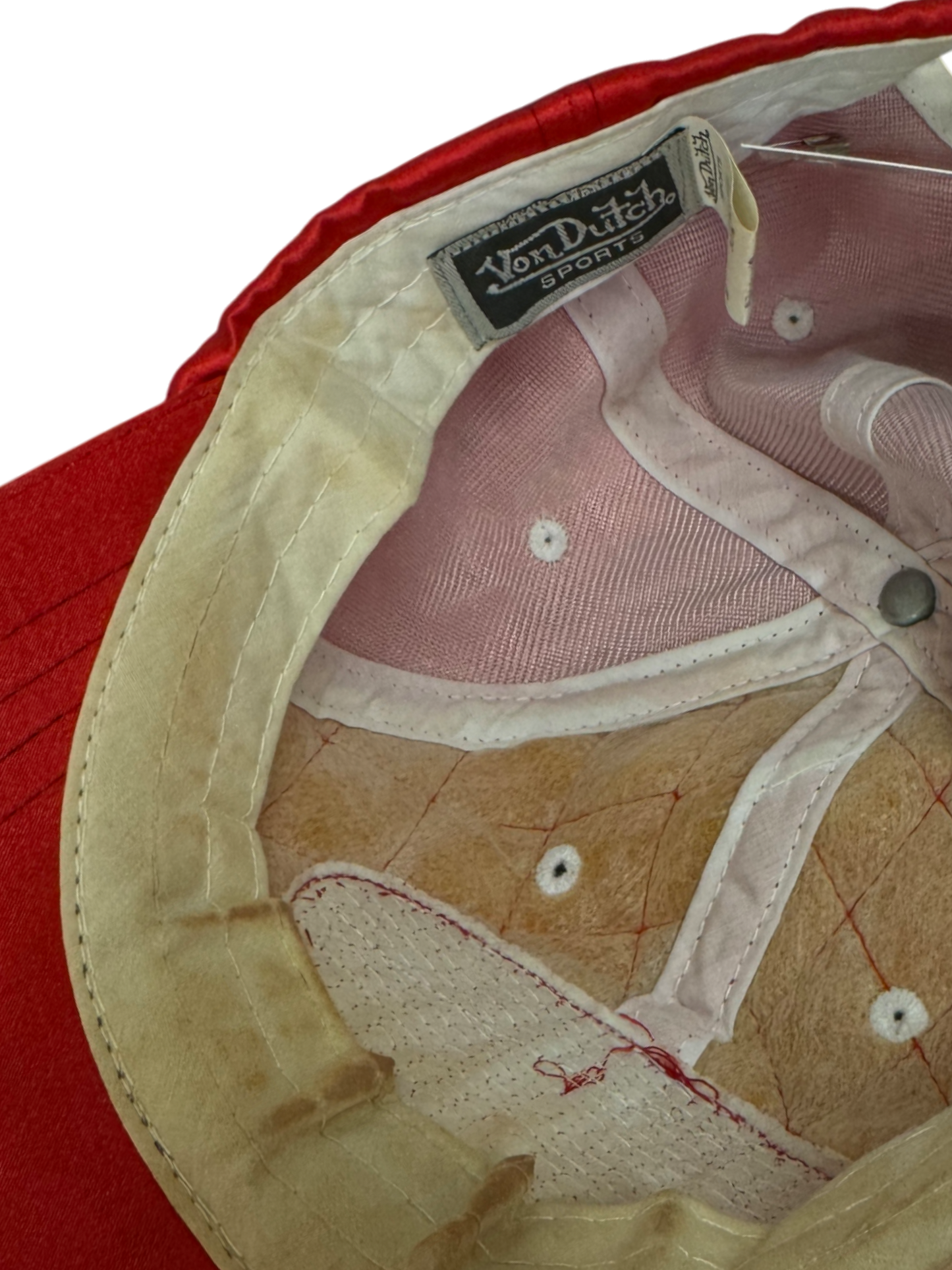 Red Satin Vintage Von Dutch Hat