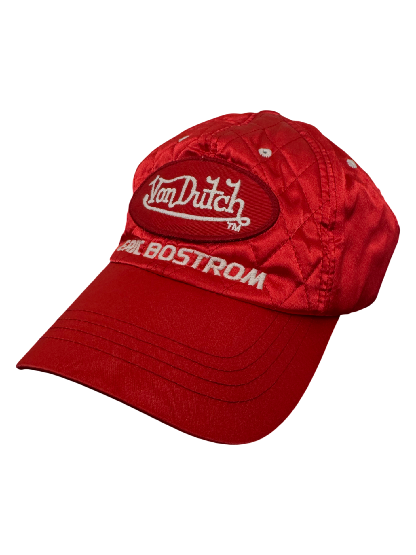 Red Satin Vintage Von Dutch Hat