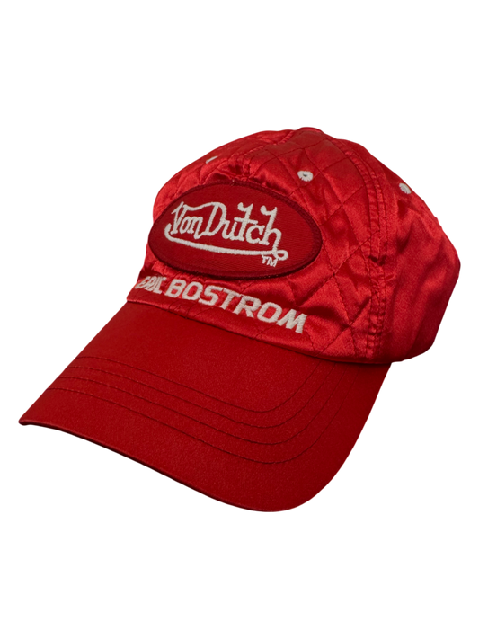 Red Satin Vintage Von Dutch Hat