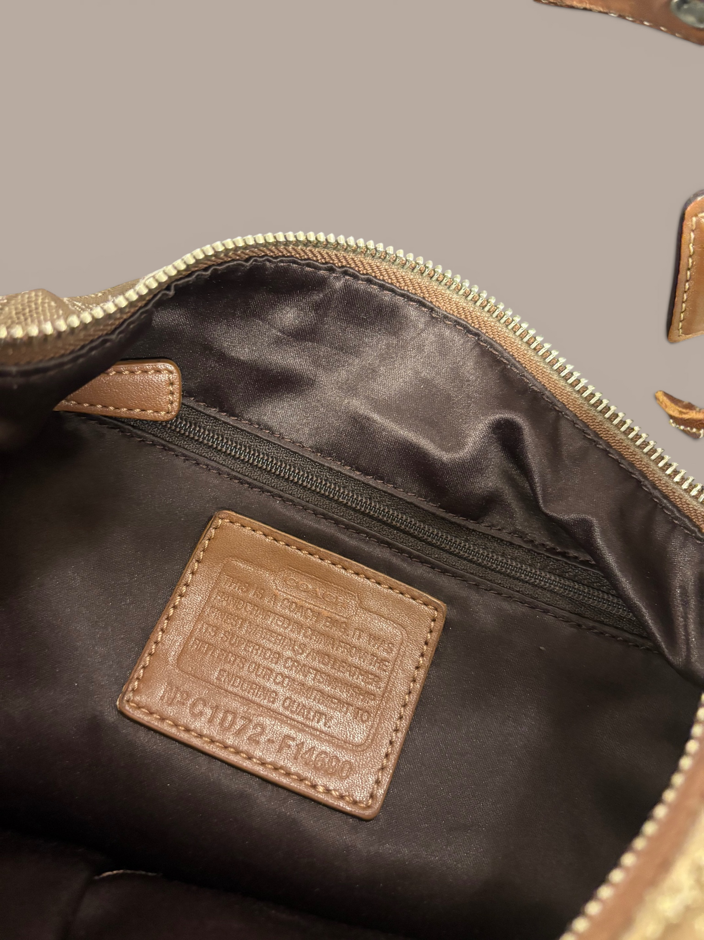 brown shoulder coach bag