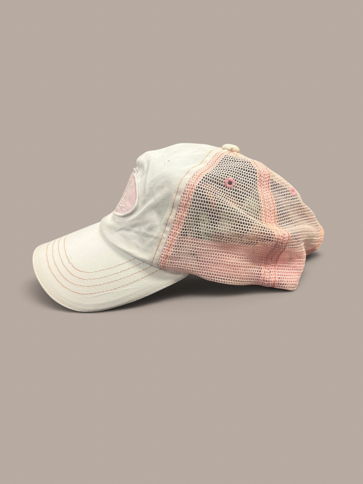 von dutch cap white and pink trucker style
